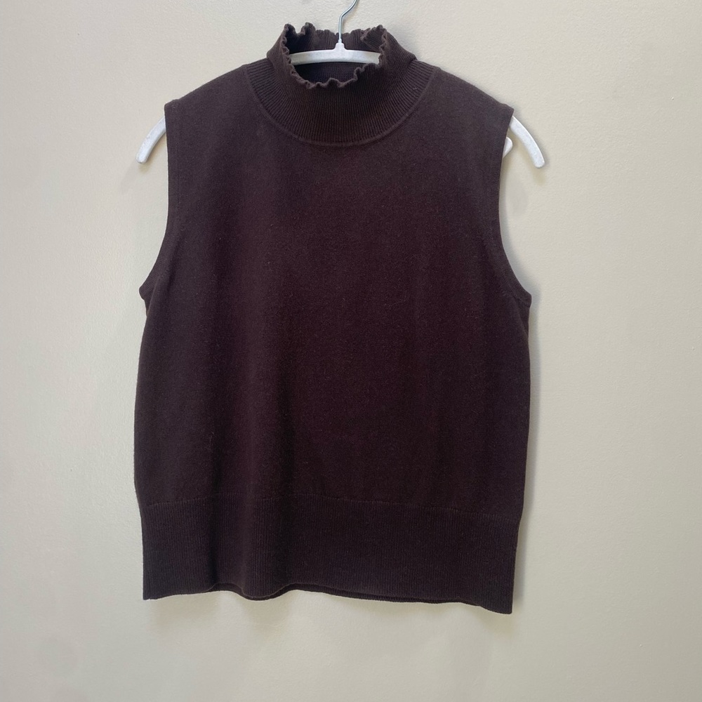 Brown Cashmere Sweater Vest by St. John by Marie Gray